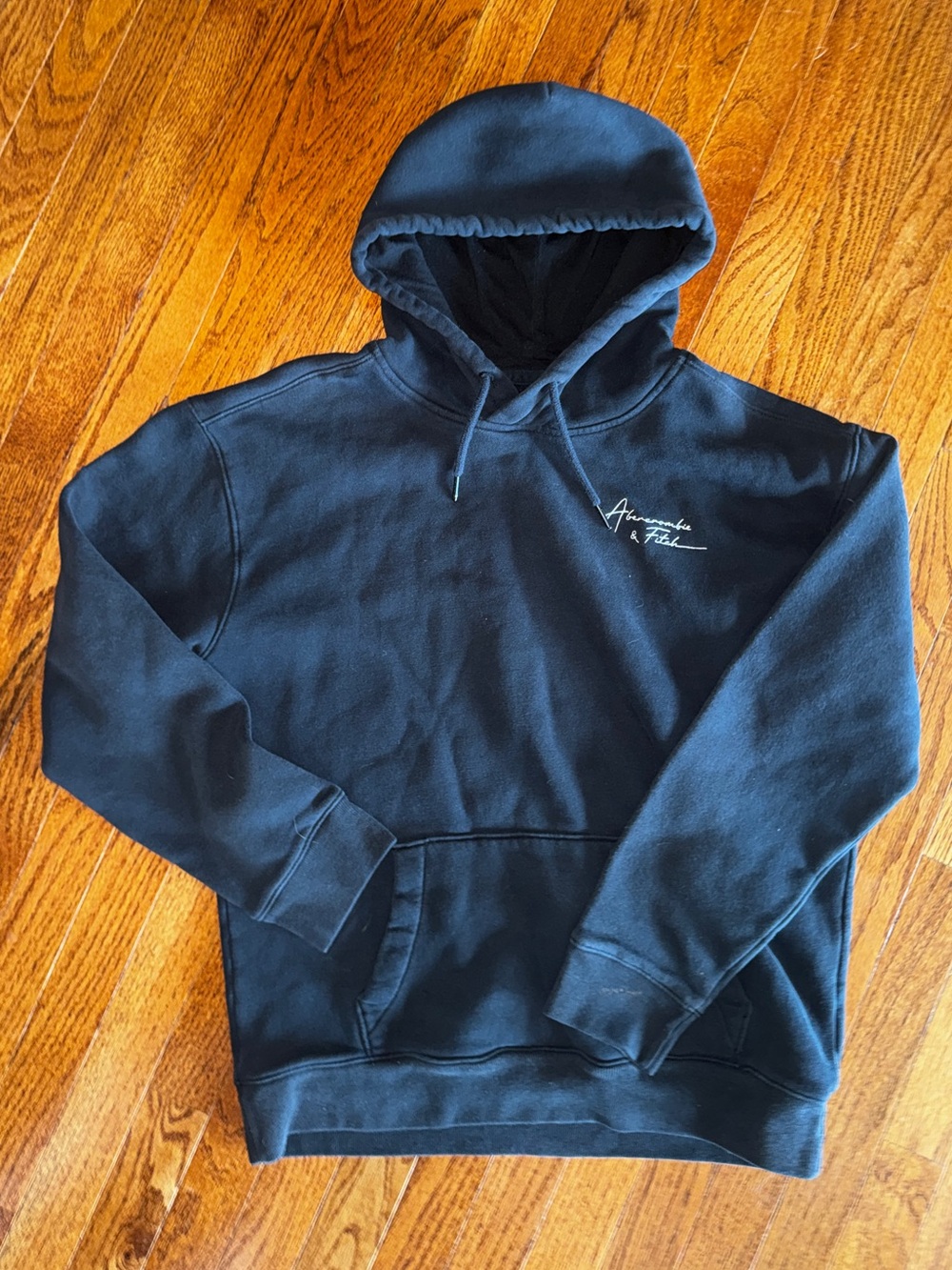 Abercrombie & Fitch Men’s Black Pullover Hoodie Logo Size L